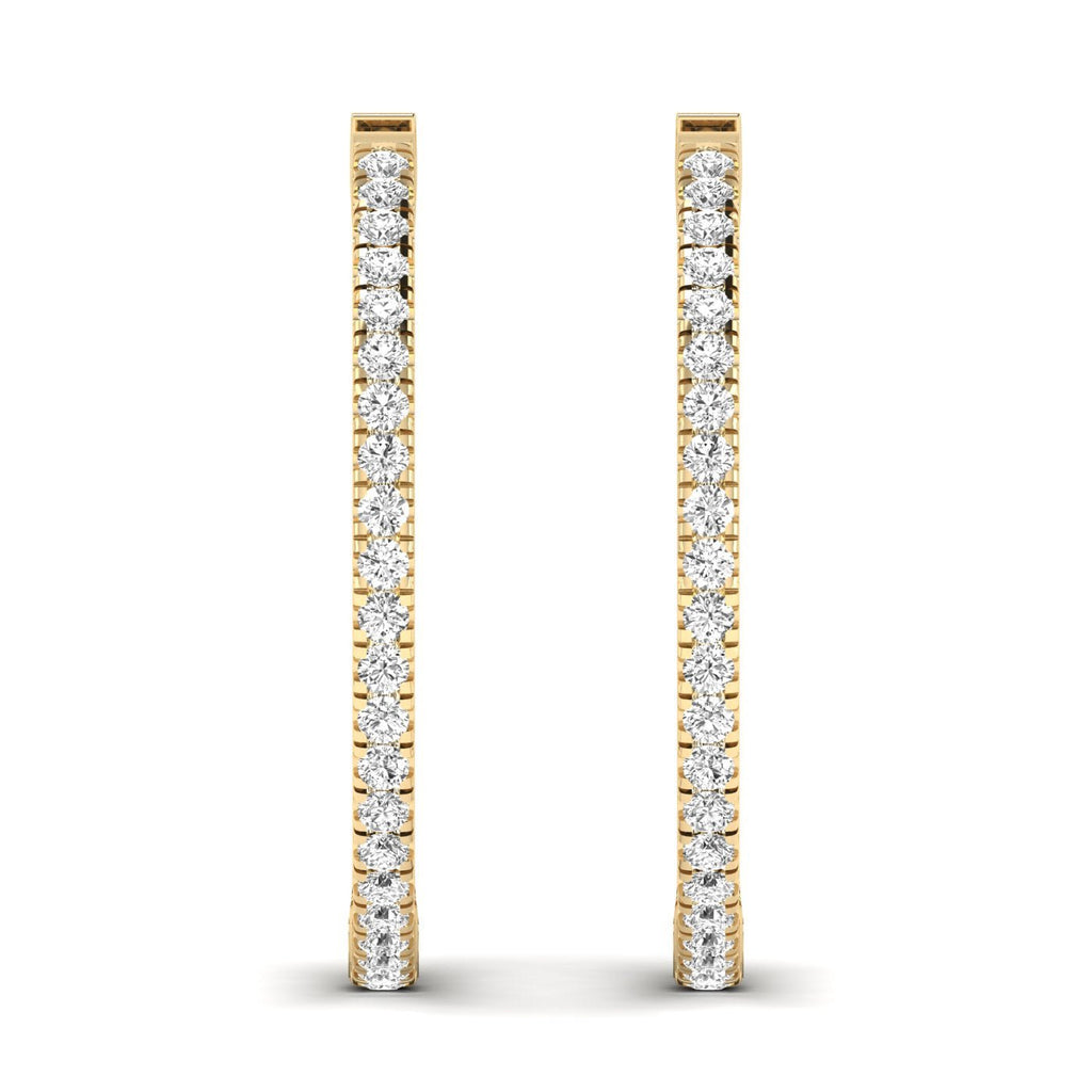 Stunning Diamond Hoop Earrings - Balacia