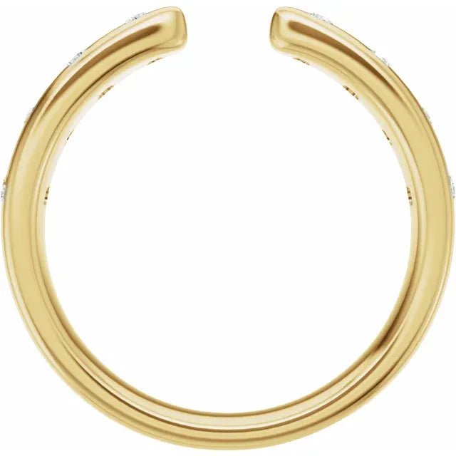 Tapered Open Diamond Band Side View