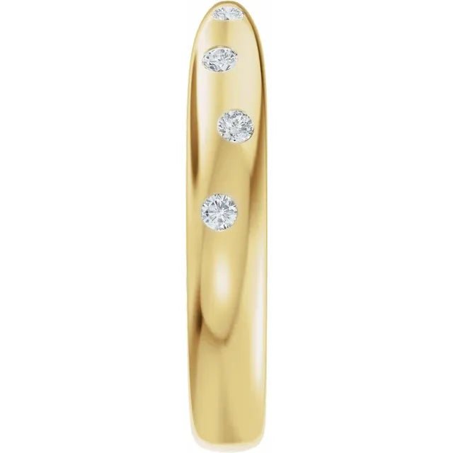 Tapered Open Diamond Band Side Angle