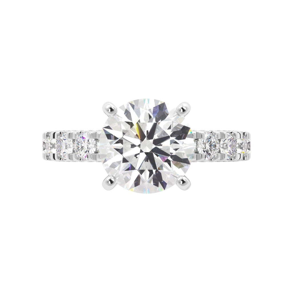 The Balacia Moissanite and Diamond Engagement Ring - Balacia