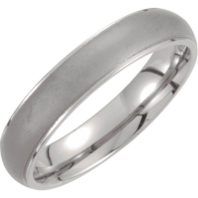 Titanium 5 mm Oxidized Center Ridged Band - Balacia