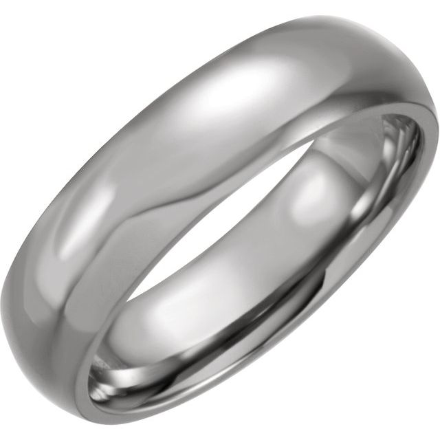 Titanium 6 mm Domed Polished Band - Balacia