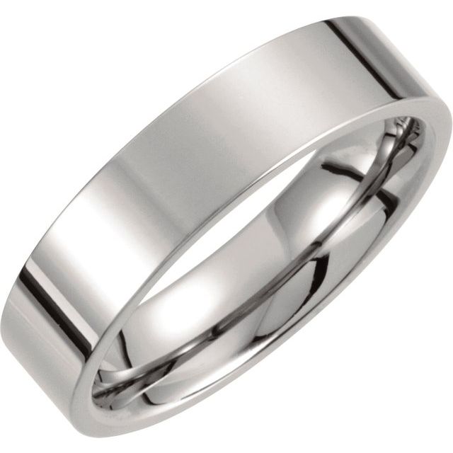 Titanium 6 mm Flat Polished Band - Balacia