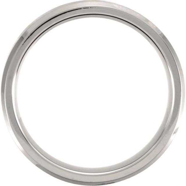 Titanium 7 mm Beveled - Edge Band with Satin Finish - Balacia