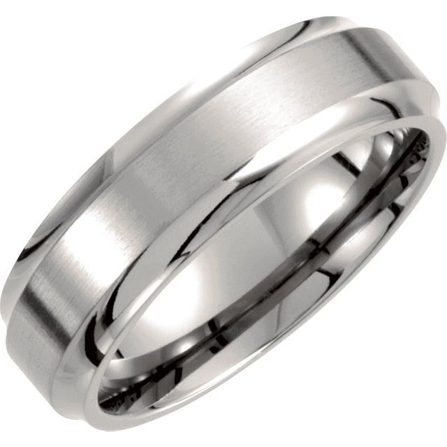 Titanium 7 mm Ridged Band - Balacia