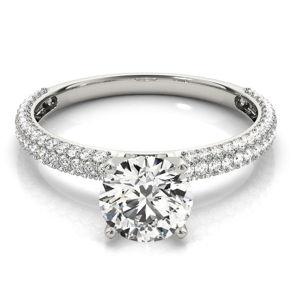 Triple Sided Pave Engagement Ring - Balacia