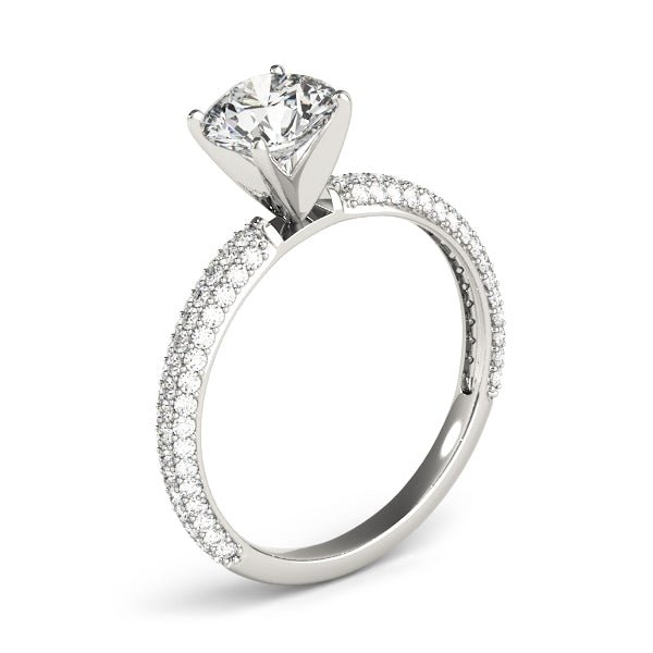 Triple Sided Pave Engagement Ring - Balacia