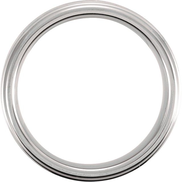 Tungsten 6 mm Satin and Polished Edge Band - Balacia