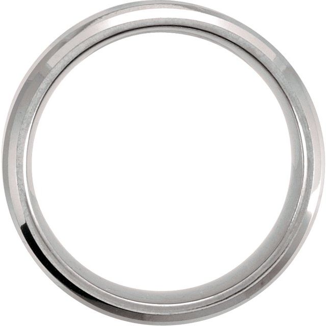 Tungsten 8 mm Beveled - Edge Band with Satin Center - Balacia