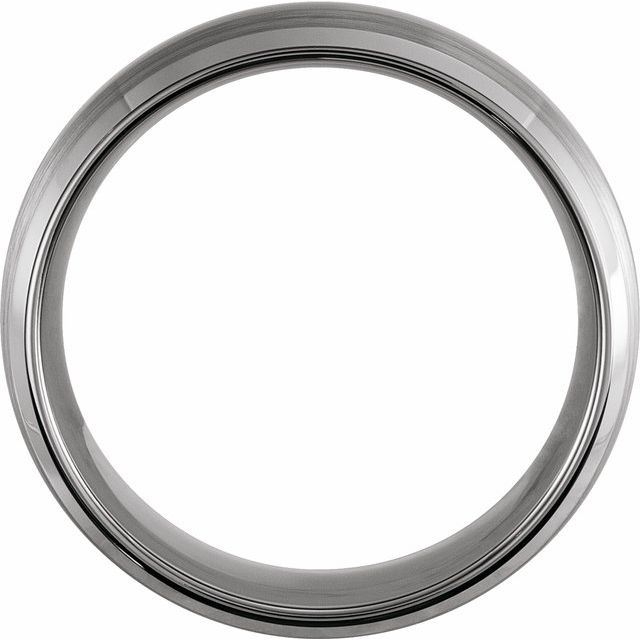 Tungsten 8 mm Beveled - Edge Size 10 Band with Satin Finish - Balacia