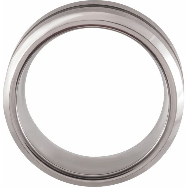 Tungsten 8 mm Grooved Band with Satin Finish - Balacia