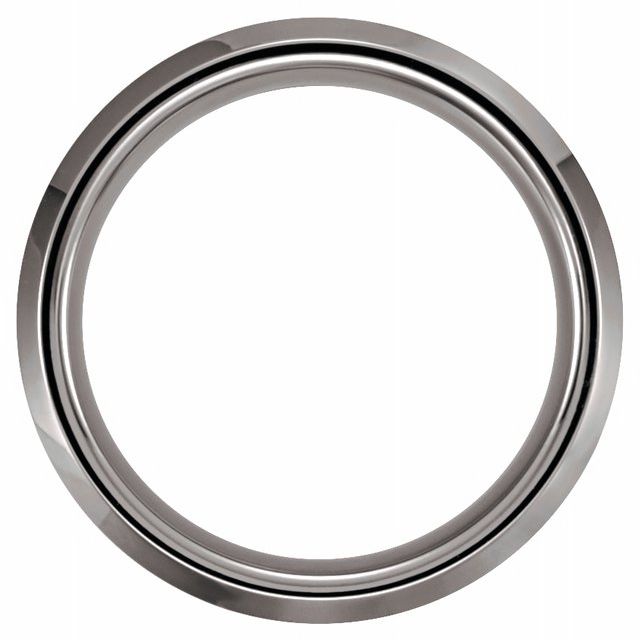 Tungsten 8 mm Satin & Beveled - Edge Band - Balacia