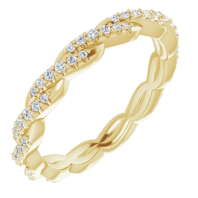 Yellow Twist Full Eternity Band