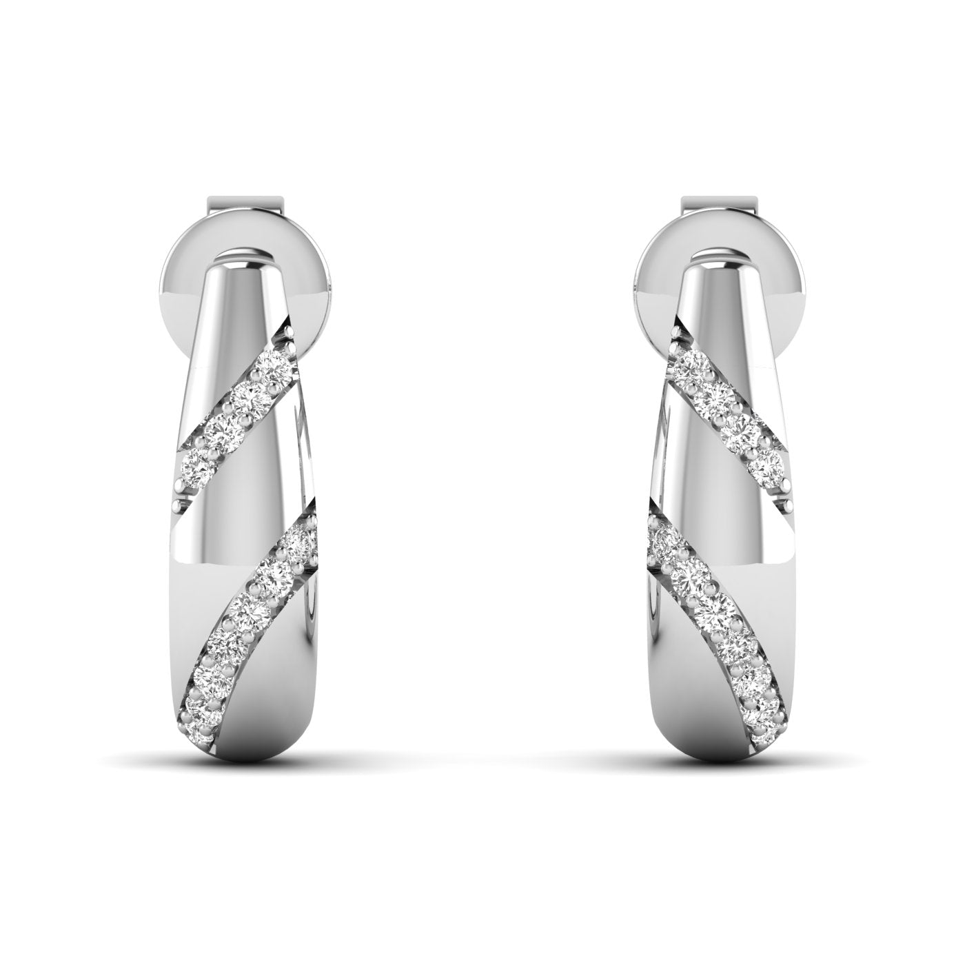 Twisted Luxe Hoops Diamond Earrings - Balacia