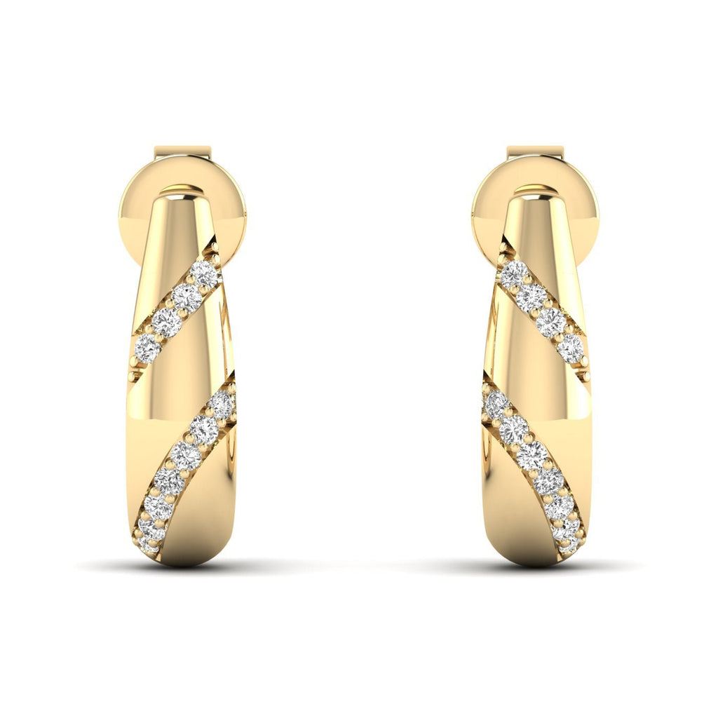 Twisted Luxe Hoops Diamond Earrings - Balacia