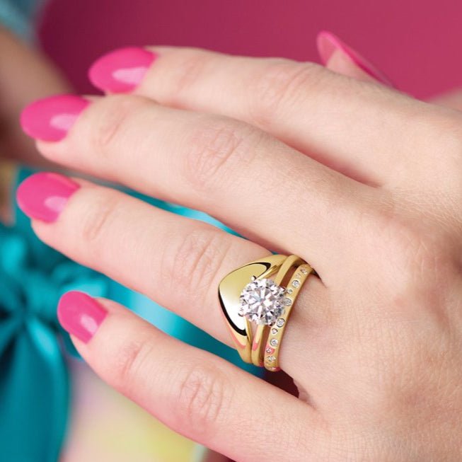 Unique Thick Bubbly Contour Wedding Band - Balacia