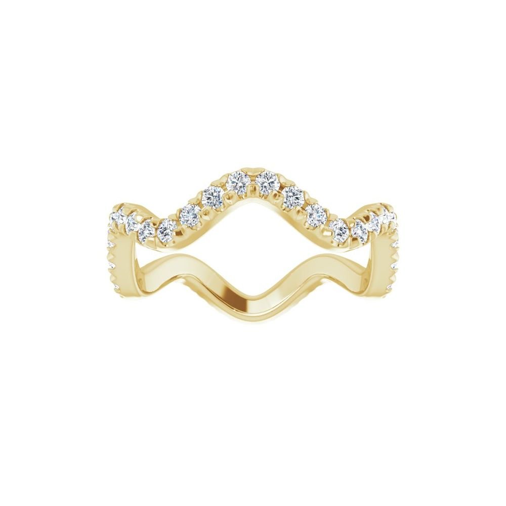 Wave of Diamonds Wedding Band - Balacia