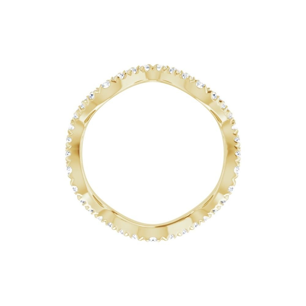 Wave of Diamonds Wedding Band - Balacia