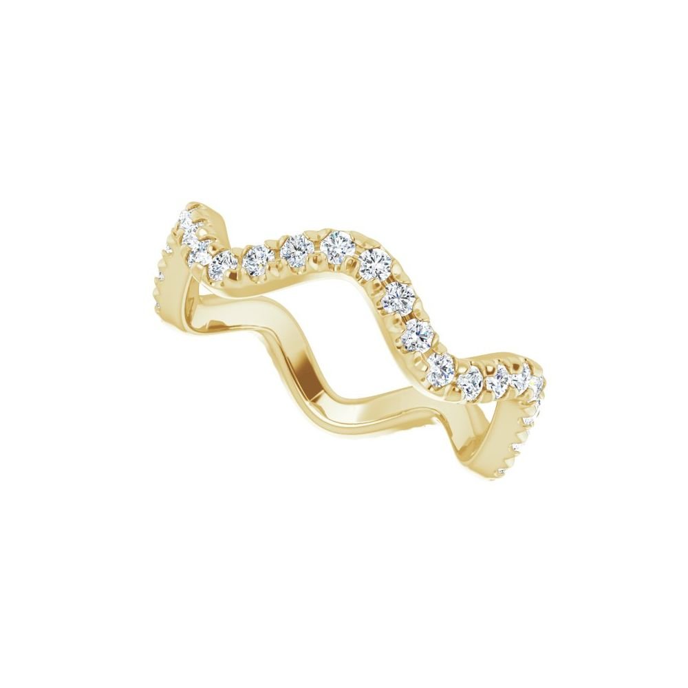 Wave of Diamonds Wedding Band - Balacia