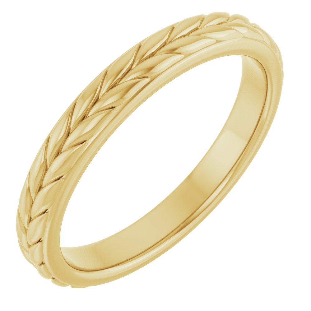 Wheat Pattern Cigar Wedding Band - Balacia