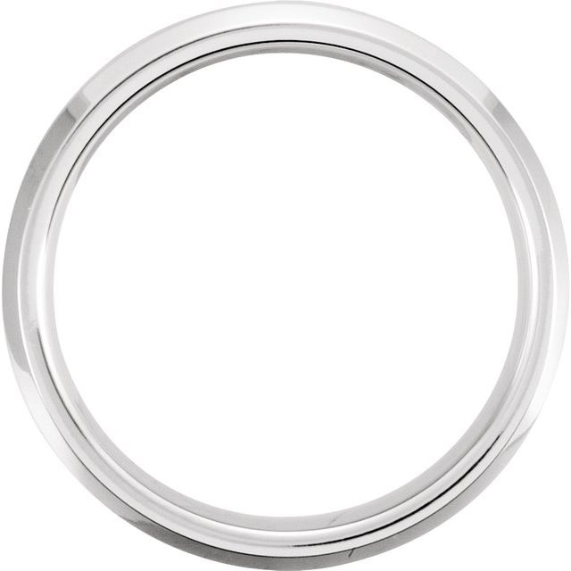 White Tungsten 6 mm Satin &amp; Polished Beveled - Edge Band - Balacia