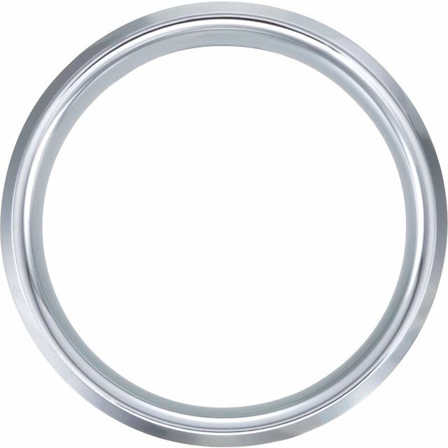 White Tungsten 8 mm Satin & Beveled - Edge Band - Balacia