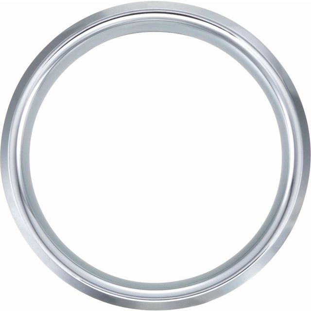 White Tungsten 8mm Satin & Beveled - Edge Band - Balacia