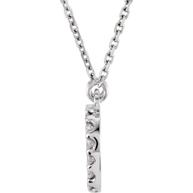 14K Initial D 1/8 CTW Diamond 16&quot; Necklace