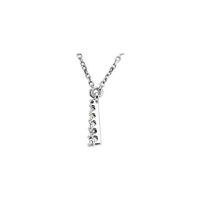 14K Initial A 1/8 CTW Diamond 16&quot; Necklace