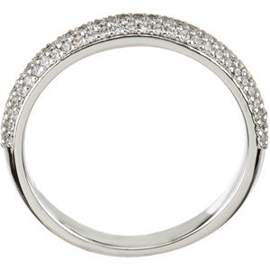 18K White 1/3 CTW Diamond Band