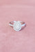 1.15 Carat Radiant Cut Moissanite Engagement Ring 14k White Gold