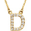 14K Initial D 1/8 CTW Diamond 16" Necklace