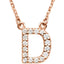 14K Initial D 1/8 CTW Diamond 16" Necklace