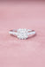 1 Carat Princess Cut Moissanite Engagement Ring 14k White Gold