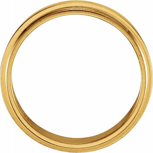 14K Yellow 5 mm Flat Edge Band