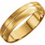 14K Yellow 5 mm Grooved Band with Brush Finish