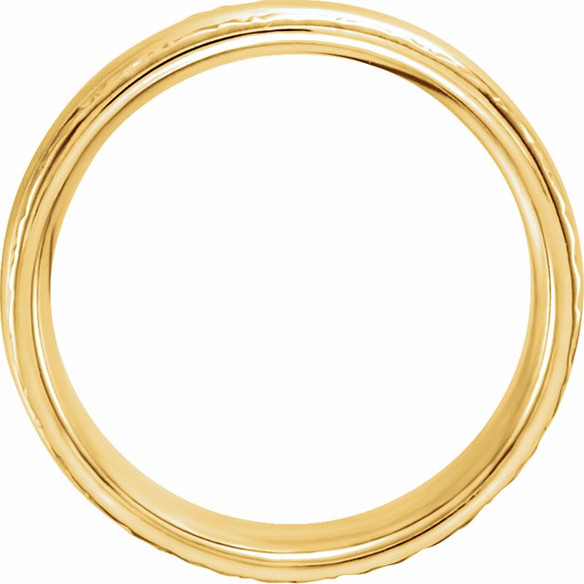 14K Yellow 6 mm Design-Engraved Band