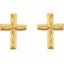 14K Yellow Cross Earrings