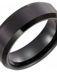 Tungsten 8 mm Black Immerse Plated Satin Finish Band