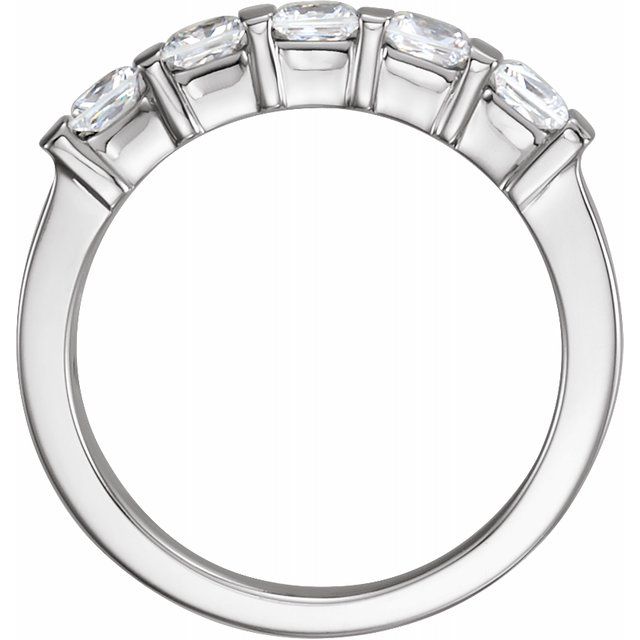 14K White 1 CTW Anniversary Ring