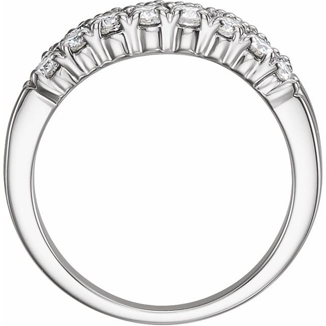 14K White 1 CTW Diamond Anniversary Band