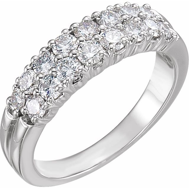 14K White 1 CTW Diamond Anniversary Band