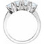 14K White 4.1 mm Round 4-Stone Anniversary Ring