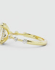 2.6 Carat Oval Cut Moissanite Engagement Ring 14k Yellow Gold
