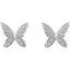 14K .07 CTW Diamond Butterfly Earrings