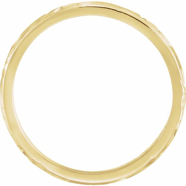 14K Yellow 2 mm Design-Engraved Band
