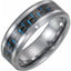 Tungsten 8 mm Band with Black Carbon Fiber Inlay