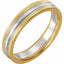 14K Yellow & White 4 mm Grooved Band