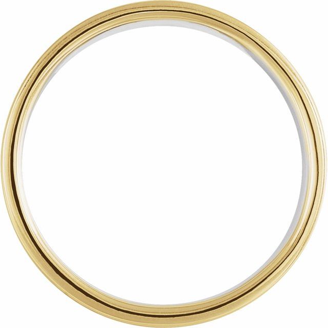 14K White/Yellow 1/3 CTW Diamond 6mm Band