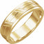 14K Yellow 6 mm Grooved Band